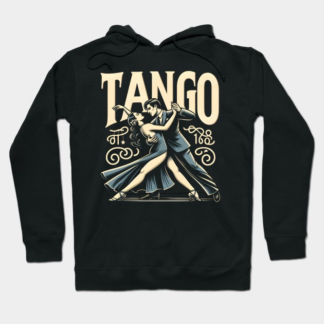 Vintage Tango Milonga Embrace Hoodie by ravensart